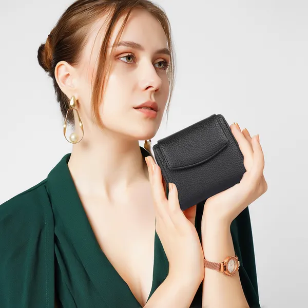 Black_Faux_Leather_Premium_&_Elegant_Mini_Wallet_For_Women_&_Girls