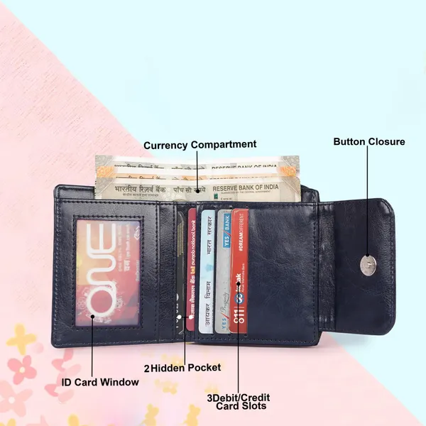 Blue_Faux_Leather_Premium_&_Elegant_Mini_Wallet_For_Women_&_Girls