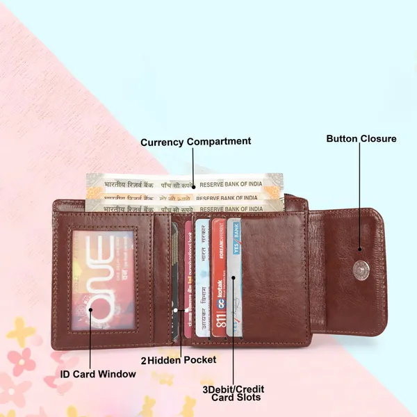 Brown_Faux_Leather_Premium_&_Elegant_Mini_Wallet_For_Women_&_Girls