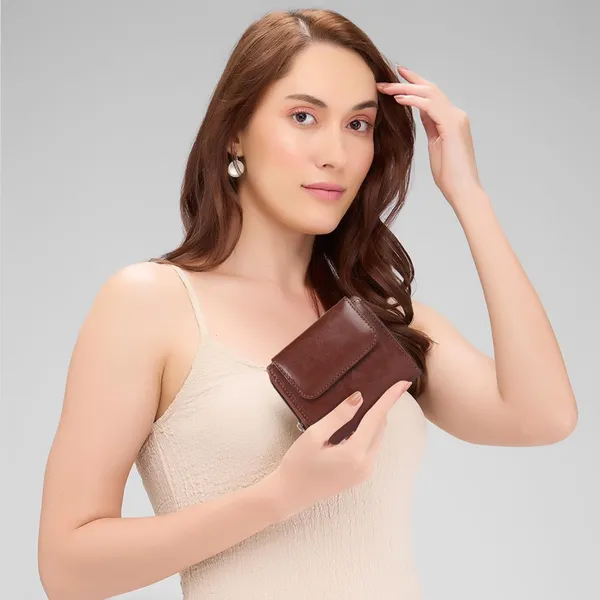 Brown_Faux_Leather_Premium_&_Elegant_Mini_Wallet_For_Women_&_Girls