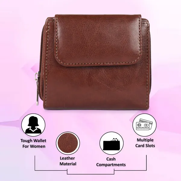 Brown_Faux_Leather_Premium_&_Elegant_Mini_Wallet_For_Women_&_Girls
