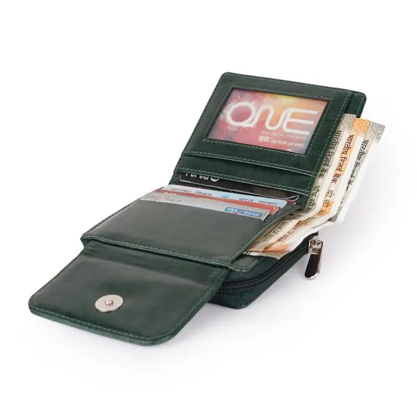 Green_Faux_Leather_Premium_&_Elegant_Mini_Wallet_For_Women_&_Girls