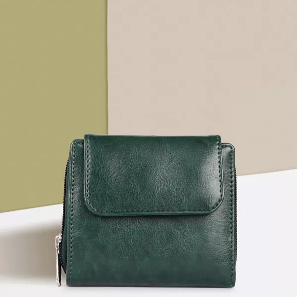 Green_Faux_Leather_Premium_&_Elegant_Mini_Wallet_For_Women_&_Girls