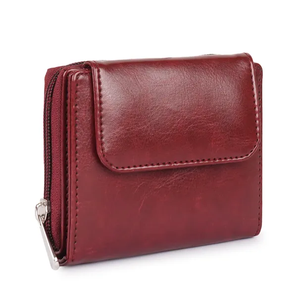 Maroon_Faux_Leather_Premium_&_Elegant_Mini_Wallet_For_Women_&_Girls