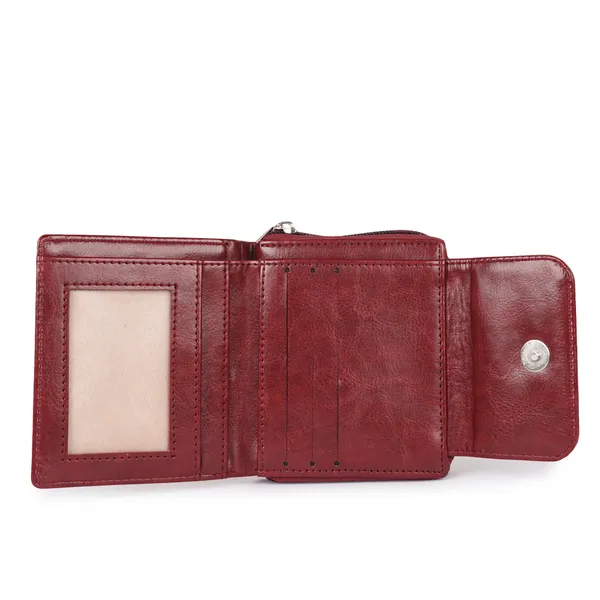 Maroon_Faux_Leather_Premium_&_Elegant_Mini_Wallet_For_Women_&_Girls