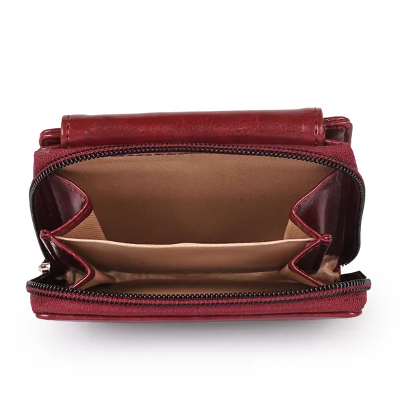 Maroon_Faux_Leather_Premium_&_Elegant_Mini_Wallet_For_Women_&_Girls