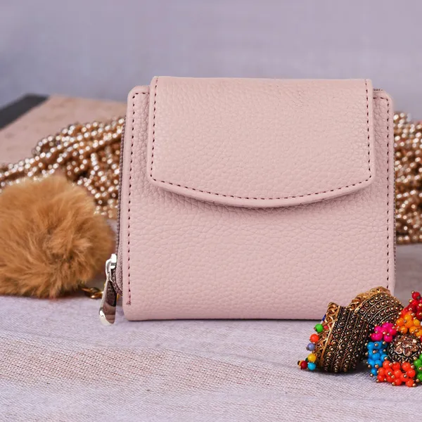 Pink_Faux_Leather_Premium_&_Elegant_Mini_Wallet_For_Women_&_Girls