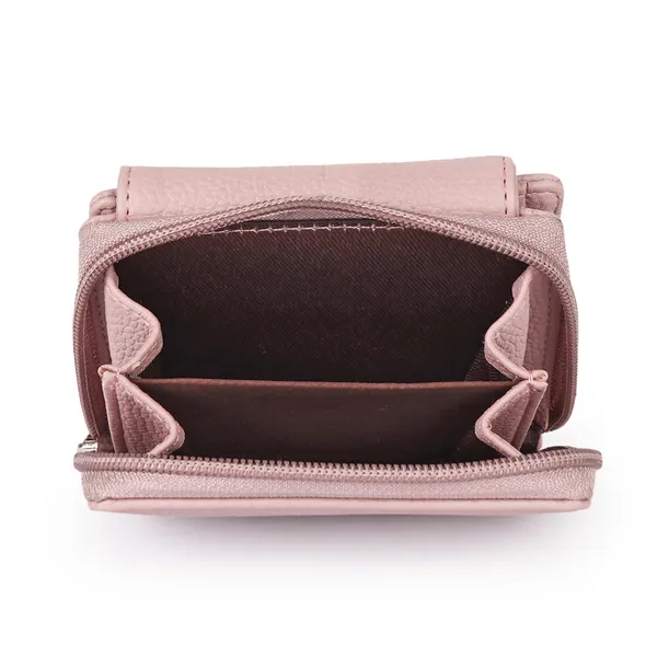 Pink_Faux_Leather_Premium_&_Elegant_Mini_Wallet_For_Women_&_Girls