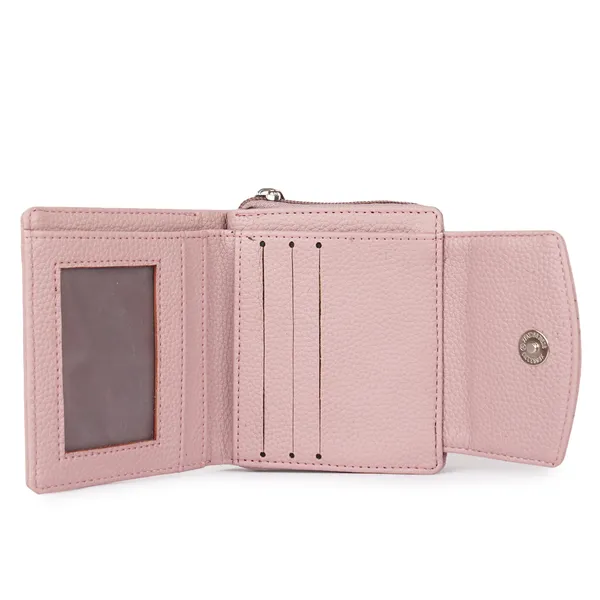 Pink_Faux_Leather_Premium_&_Elegant_Mini_Wallet_For_Women_&_Girls