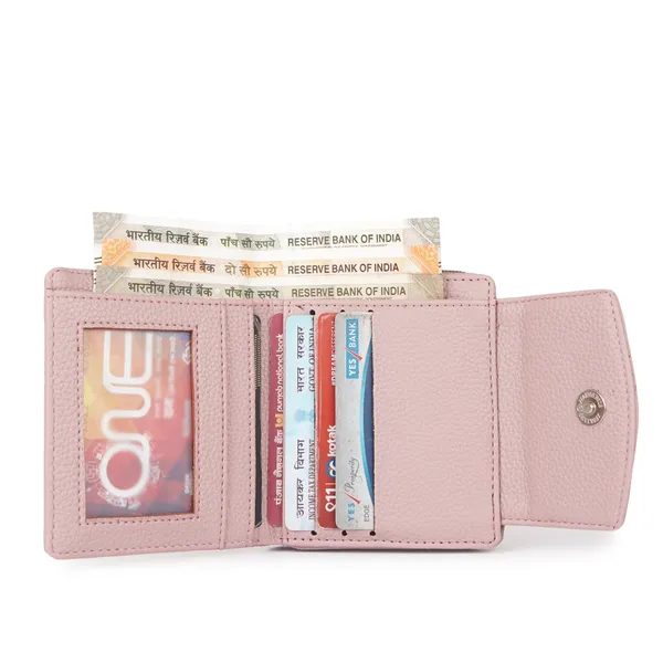 Pink_Faux_Leather_Premium_&_Elegant_Mini_Wallet_For_Women_&_Girls