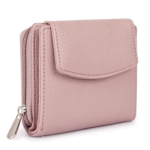 Pink_Faux_Leather_Premium_&_Elegant_Mini_Wallet_For_Women_&_Girls