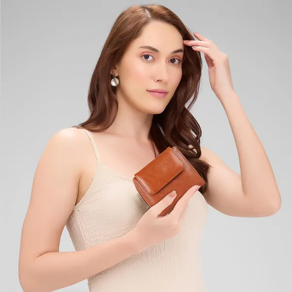 Rust_Faux_Leather_Premium_&_Elegant_Mini_Wallet_For_Women_&_Girls