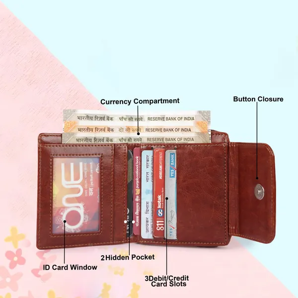 Tan_Faux_Leather_Premium_&_Elegant_Mini_Wallet_For_Women_&_Girls
