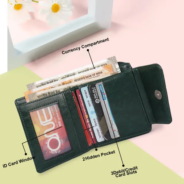 Green_Faux_Leather_Premium_&_Elegant_Wallet_For_Women