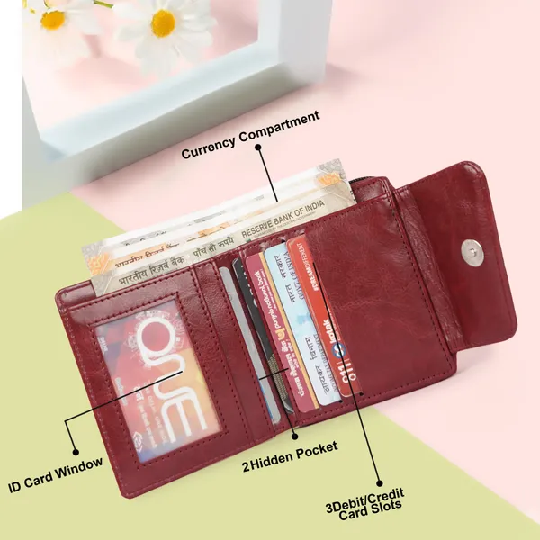 Maroon_Faux_Leather_Premium_&_Elegant_Wallet_For_Women