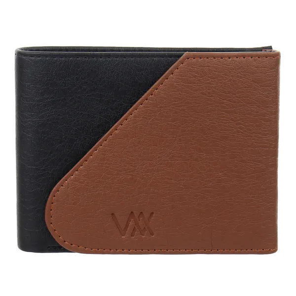 Tan::Black_Artificial_Leather_Premium_&_Elegant_Wallet_For_Men