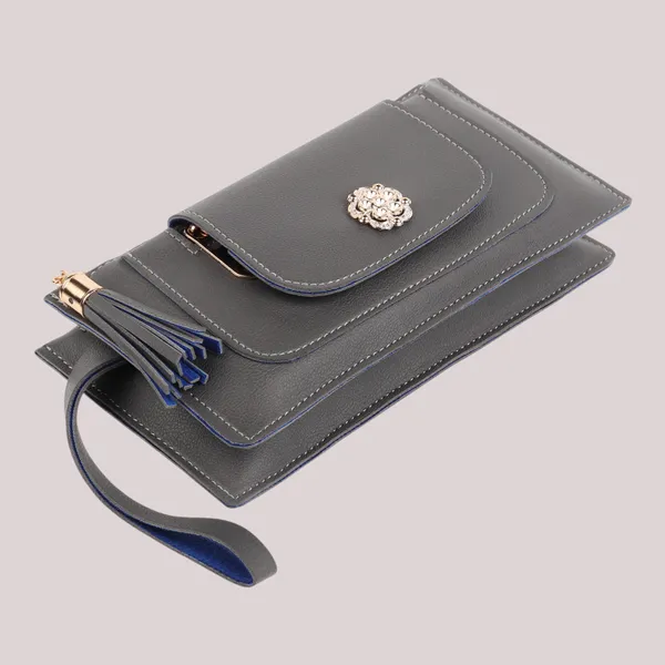 Grey_Artificial_Leather_Premium_&_Elegant_Clutch_For_Women_&_Girls