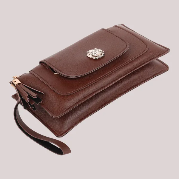 Brown_Artificial_Leather_Premium_&_Elegant_Clutch_For_Women_&_Girls