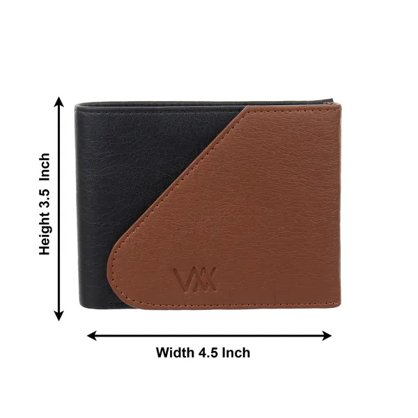 Tan::Black_Artificial_Leather_Premium_&_Elegant_Wallet_For_Men