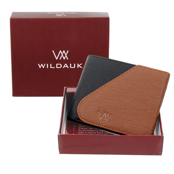 Tan::Black_Artificial_Leather_Premium_&_Elegant_Wallet_For_Men