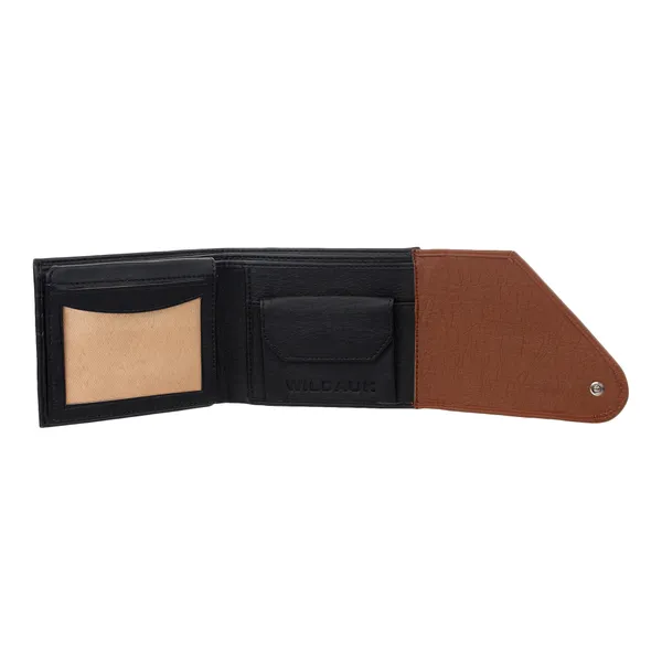 Tan::Black_Artificial_Leather_Premium_&_Elegant_Wallet_For_Men