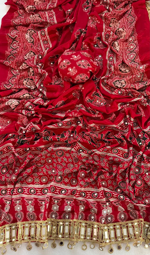 Women's_Cherry_Red_Ajrakh_Printed_Saree_with_Tiki_Embroidery_Work