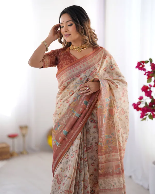 Classic_Handloom_Cotton_Saree_Featuring_Buti_and_Floral_Panel_Design_With_Unstitched_Blouse