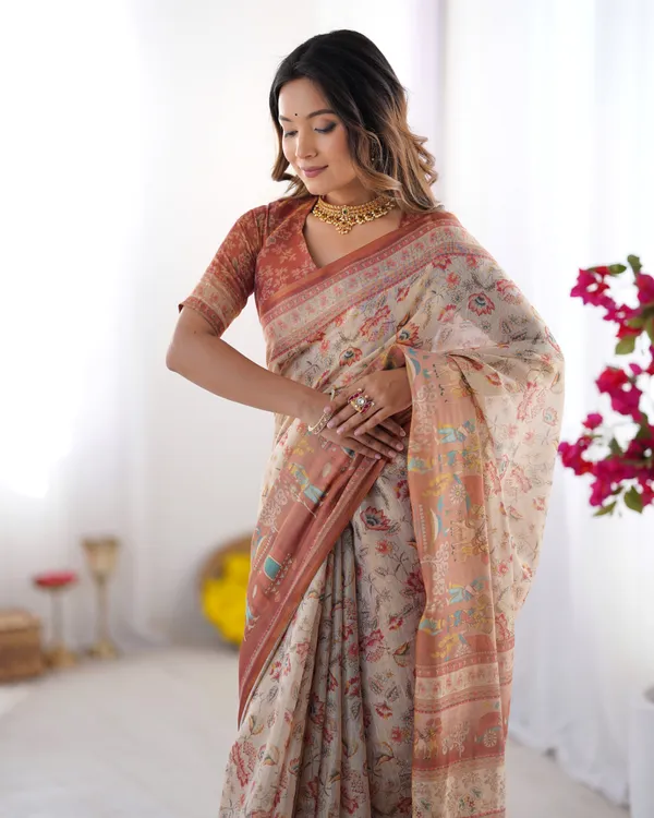 Classic_Handloom_Cotton_Saree_Featuring_Buti_and_Floral_Panel_Design_With_Unstitched_Blouse