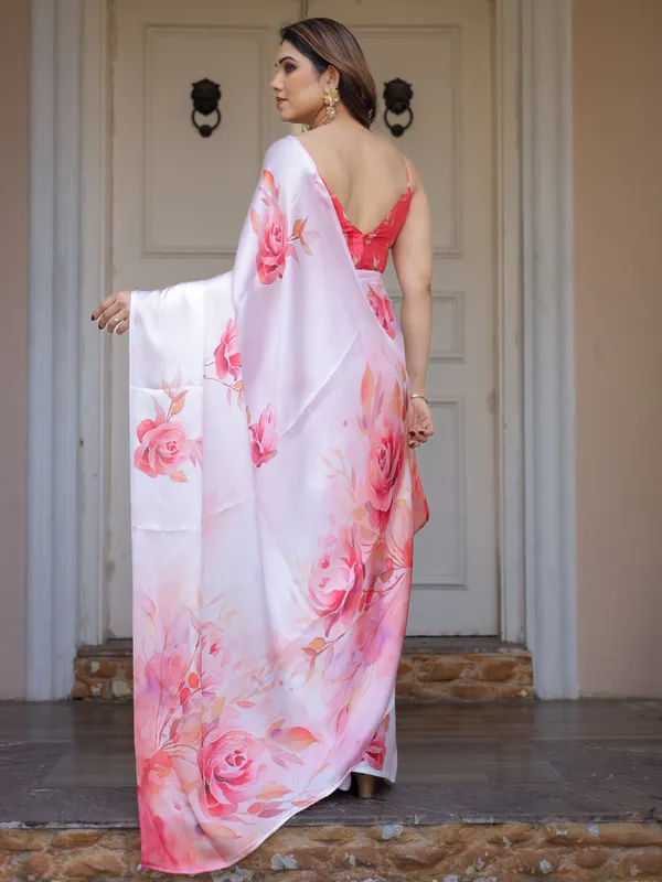 Baby_Pink_Floral_Print_Satin_Georgette_Saree_with_Designer_Blouse_for_Women_|_Elegant_Party_Wear_Saree