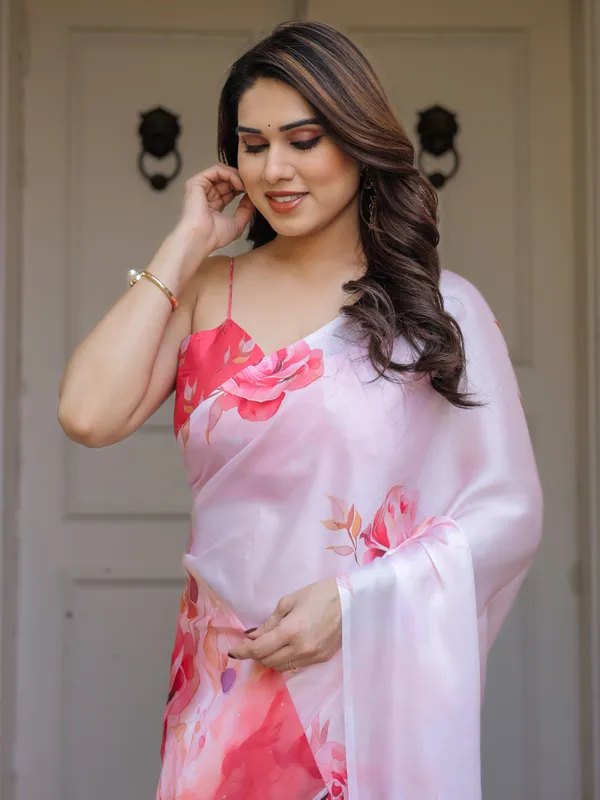 Baby_Pink_Floral_Print_Satin_Georgette_Saree_with_Designer_Blouse_for_Women_|_Elegant_Party_Wear_Saree