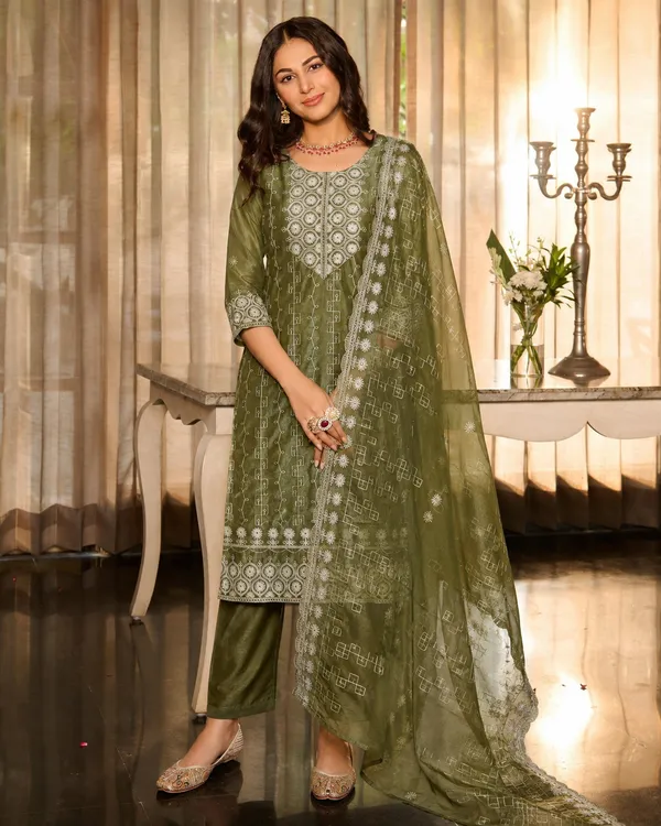 Women's_Art_Silk_Jacquard_Kurta_Set_with_Bottom_&_Dupatta_|_Elegant_Ethnic_Wear