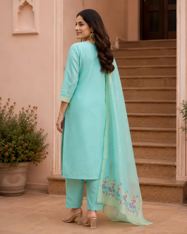 Women's_Art_Silk_Jacquard_Kurta_Set_with_Bottom_&_Dupatta_|_Elegant_Ethnic_Wear