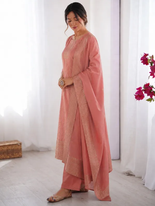 Women's_Art_Silk_Jacquard_Kurta_Set_with_Bottom_&_Dupatta_|_Elegant_Ethnic_Wear