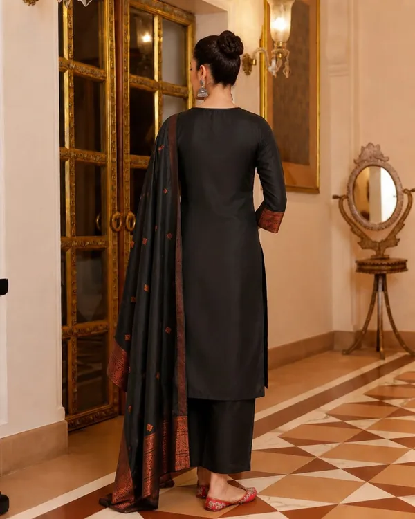 Women's_Art_Silk_Jacquard_Kurta_Set_with_Bottom_&_Dupatta_|_Elegant_Ethnic_Wear