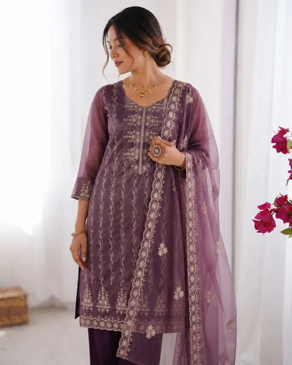 Women's_Art_Silk_Jacquard_Kurta_Set_with_Bottom_&_Dupatta_|_Elegant_Ethnic_Wear