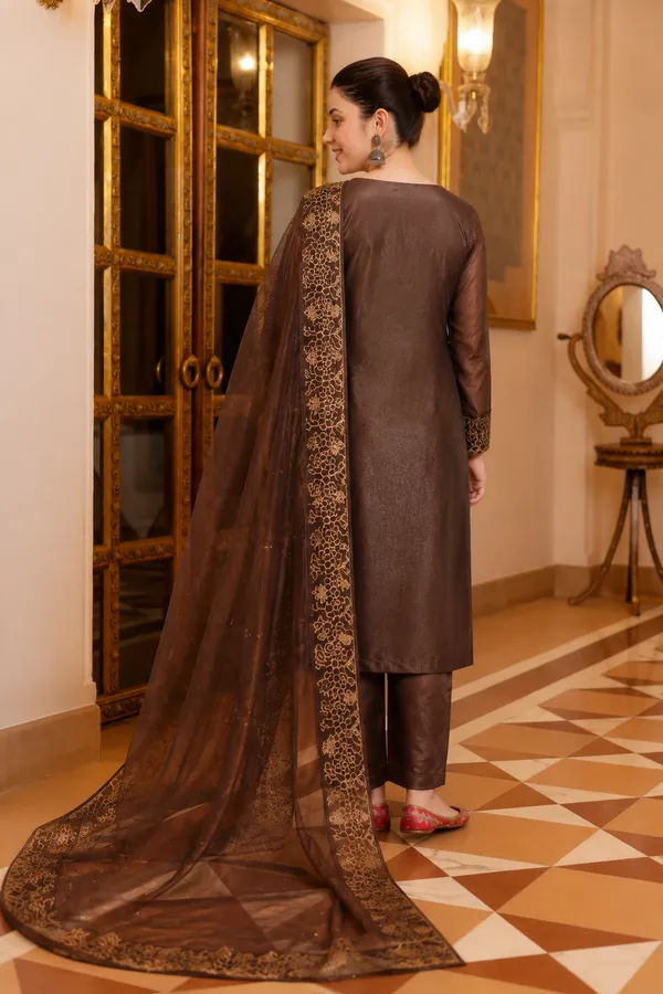 Women's_Art_Silk_Jacquard_Kurta_Set_with_Bottom_&_Dupatta_|_Elegant_Ethnic_Wear