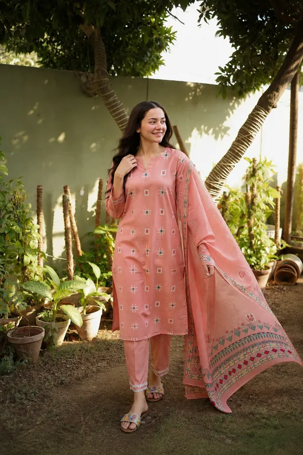 Women's_Cotton_Spun_Hand_Print_Kurta_Set_with_Bottom_&_Dupatta_|_Stitched_Ethnic_Wear