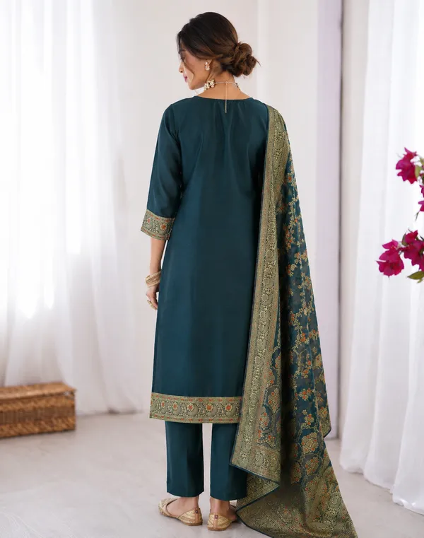 Women's_Cotton_Spun_Hand_Print_Kurta_Set_with_Bottom_&_Dupatta_|_Stitched_Ethnic_Wear
