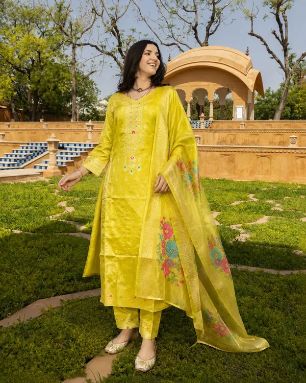 Women's_Cotton_Spun_Hand_Print_Kurta_Set_with_Bottom_&_Dupatta_|_Stitched_Ethnic_Wear