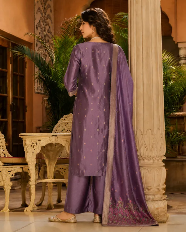 Women's_Cotton_Spun_Hand_Print_Kurta_Set_with_Bottom_&_Dupatta_|_Stitched_Ethnic_Wear
