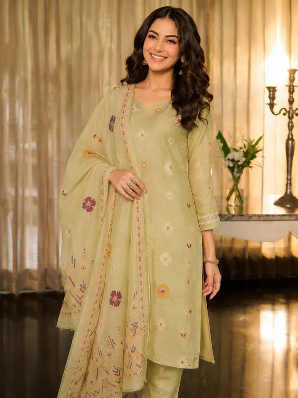 Women's_Cotton_Spun_Hand_Print_Kurta_Set_with_Bottom_&_Dupatta_|_Stitched_Ethnic_Wear