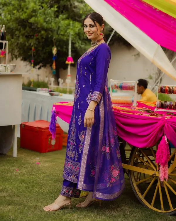 Women's_Cotton_Spun_Hand_Print_Kurta_Set_with_Bottom_&_Dupatta_|_Stitched_Ethnic_Wear