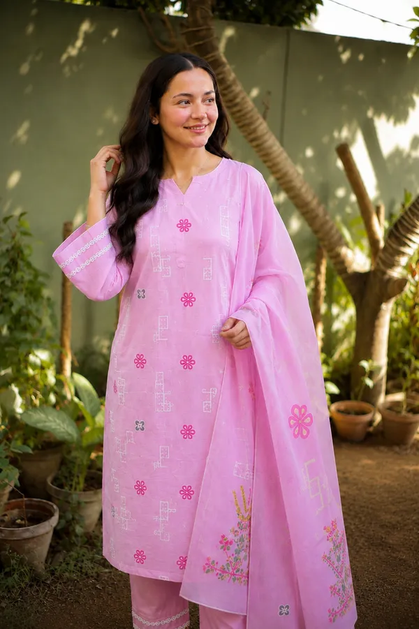 Women's_Cotton_Spun_Hand_Print_Kurta_Set_with_Bottom_&_Dupatta_|_Stitched_Ethnic_Wear
