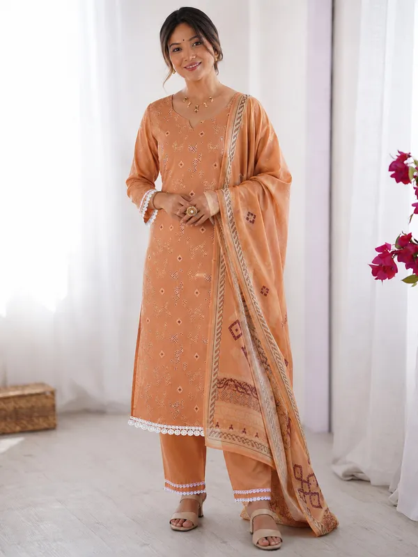 Women's_Cotton_Spun_Hand_Print_Kurta_Set_with_Bottom_&_Dupatta_|_Stitched_Ethnic_Wear