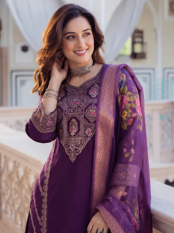 Women's_Cotton_Spun_Hand_Print_Kurta_Set_with_Bottom_&_Dupatta_|_Stitched_Ethnic_Wear