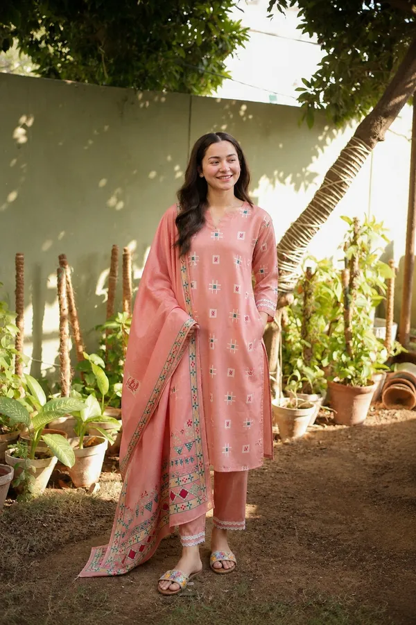 Women's_Cotton_Spun_Hand_Print_Kurta_Set_with_Bottom_&_Dupatta_|_Stitched_Ethnic_Wear