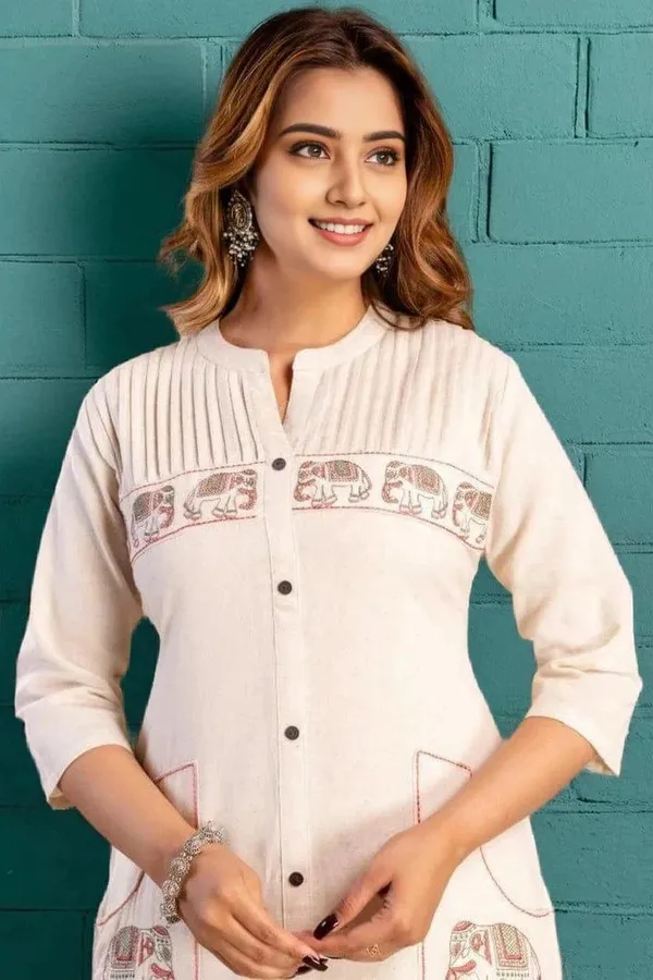 Women’s_Khadi_Cotton_Embroidered_Kurti_Pant_Set_|_Sleeveless_Office_Wear_Kurti_with_Bottom_|_Premium_Quality_Ready_to_Wear