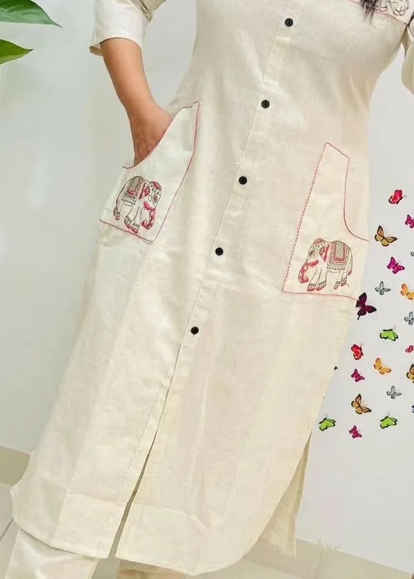Women’s_Khadi_Cotton_Embroidered_Kurti_Pant_Set_|_Sleeveless_Office_Wear_Kurti_with_Bottom_|_Premium_Quality_Ready_to_Wear