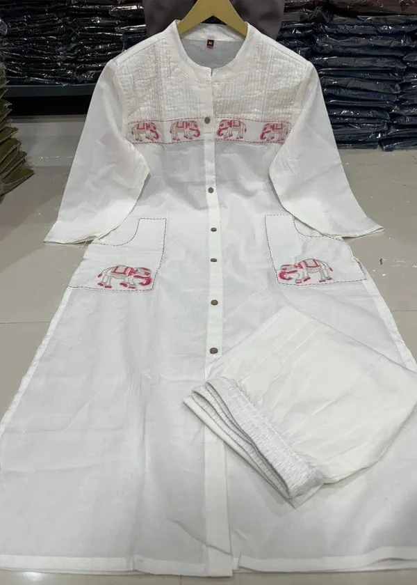Women’s_Khadi_Cotton_Embroidered_Kurti_Pant_Set_|_Sleeveless_Office_Wear_Kurti_with_Bottom_|_Premium_Quality_Ready_to_Wear