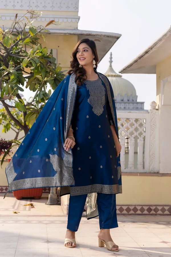 Noor_Women's_Soft_Silk_Kurta_Set_with_Poly_Silk_Bottom_&_Jacquard_Dupatta